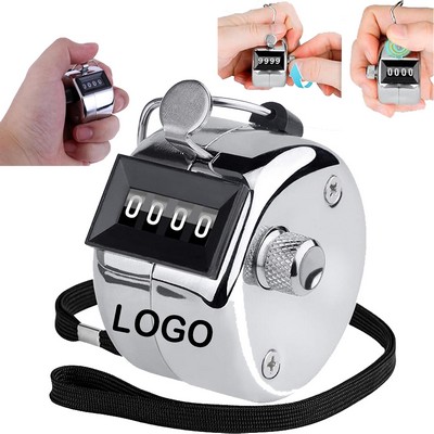 4-Digit Number Metal Case Mechanical Tally Counter