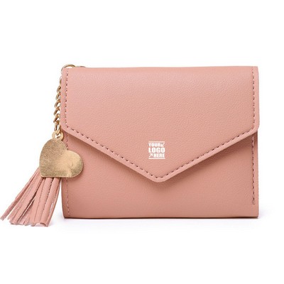 Compact Slim Pu Leather Card Holder for Women