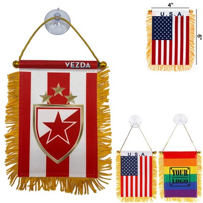 Fringy Window Hanging Flag