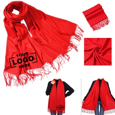 Soft Red Scarf for Good Fortune