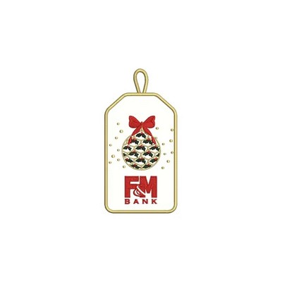 Embroidered Gift Tag Ornament