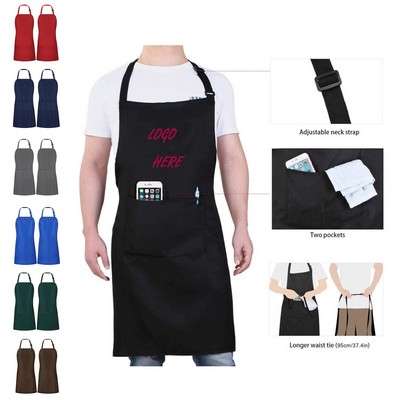 Adjustable Bib Aprons With 2 Pockets