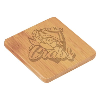 Square Bamboo Coaster, 3-1/2" x 3-1/2"