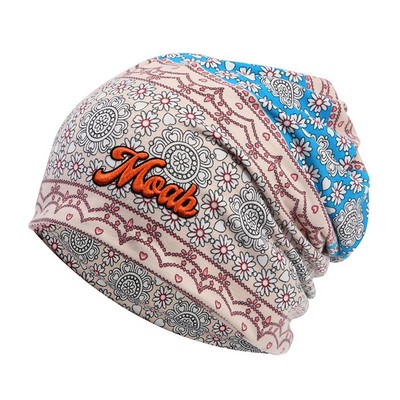 2-Layer Poly-Spandex Beanie with Sublimation and 3D Embroidery