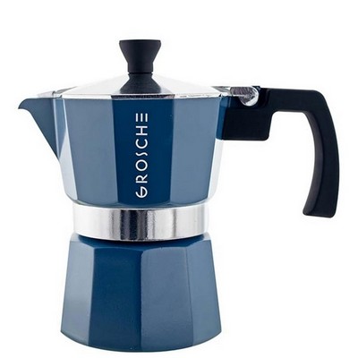 GROSCHE Milano Stovetop Espresso Maker Moka Pot (3 Cup Blue)