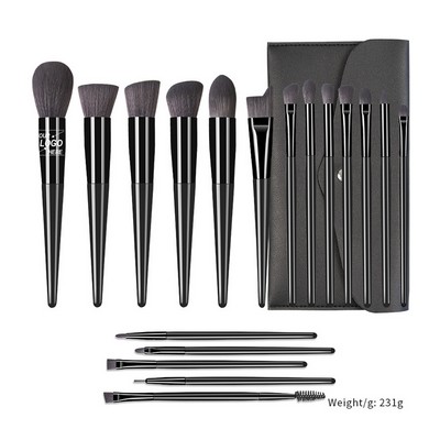 18 Piece Professional Makeup Brush Set with Travel Case