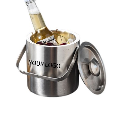 Double-Wall Stainless Steel Ice Bucket