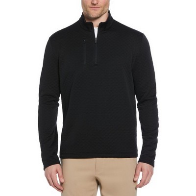 Mid-Weight Diamond Quilted Fleece 1/4 Zip