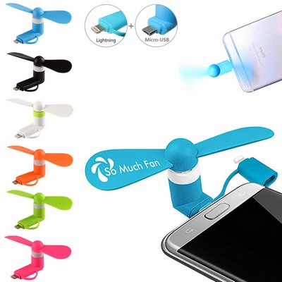 2 in 1 Mini Fan for Smart Cellphone