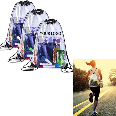 Clear PVC Drawstring Backpack