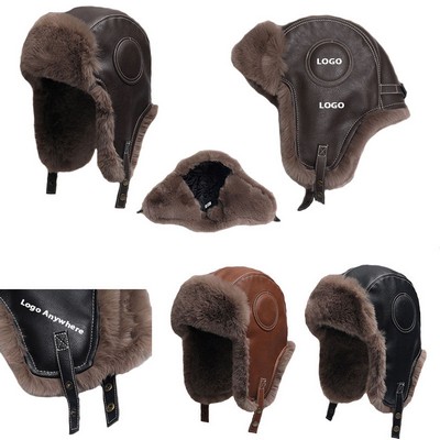 Cold Weather Faux Fur Ear Flap Trapper Hunter Hat