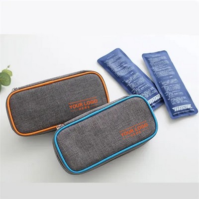 Portable Insulin Travel Case with 2 Ice Packs for Diabetes