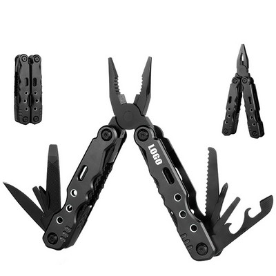 Black Multi Pliers Tool Kit Essential for Travel and Camping