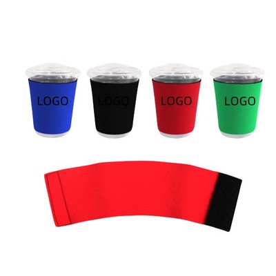 Neoprene Velcro Ice Coffee Cup Coolie Cup Sleeve Cup Holder