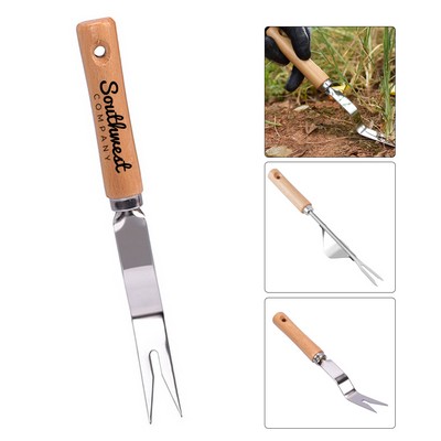 Garden Mini Hand Digging Weeder with Metal Base