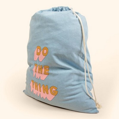 Bubbles - Denim Drawstring Tote