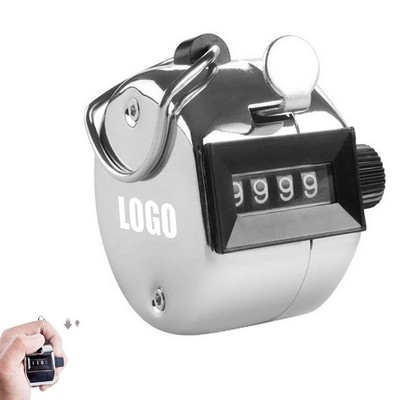 Metal Hand Tally Counter with Compact Design and Key Ring Attachment