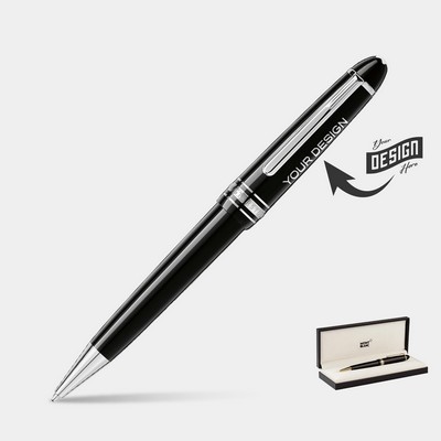 MONTBLANC® Meisterstück Luxury Platinum-Coated Midsize Ballpoint Pen w/ Gift Box