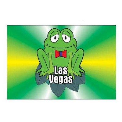 Las Vegas Frog Rectangle Metal Photo Magnet (2"x3")