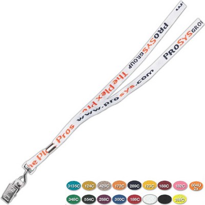 Direct Screen Printed Lanyard w/Swivel Bulldog Clip (19"x1")