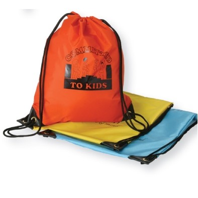 15"x18" Cinch Drawstring Backpack w/Vinyl Corner