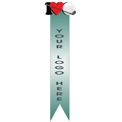 I Love Golf Bookmark w/ Black Back