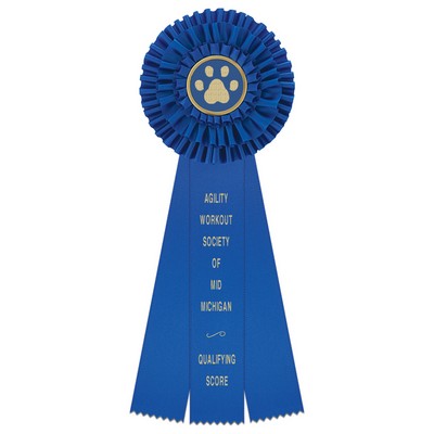 Regent 3 Streamer Rosette Award Ribbon (12")