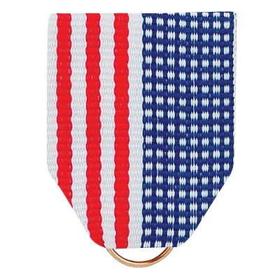 RW Pin Back Stars & Stripes Ribbon Drape w/Metal Ring