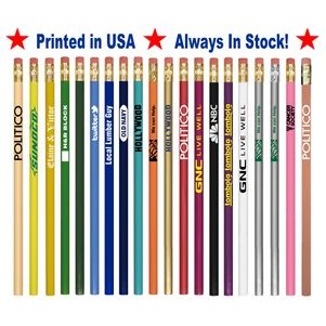 Union Printed - Round Wooded Imported Value Pencil with #2 Graphite - 1-Color Print