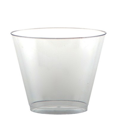 9 Oz. Squat Clear Rigid Disposable Plastic Tumbler