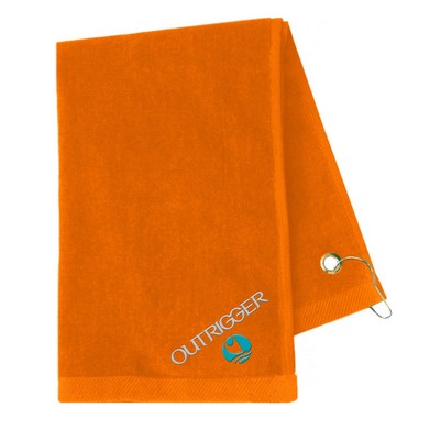 Embroidered Sports Towel With Corner Grommet & Left Corner Hook