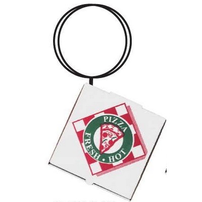 Pizza Box Executive Key Chain w/Mirrored Back (12 Square Inch)