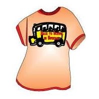 School Bus w/Slogan T-Shirt Lapel Pin