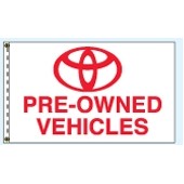 Authorized Dealer Free Flying Drape Flags (Toyota® Pre-Owned Vehicles) (2.5' x 3.5')