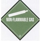 High Visibility Warning Labels (Non-Flammable Gas)