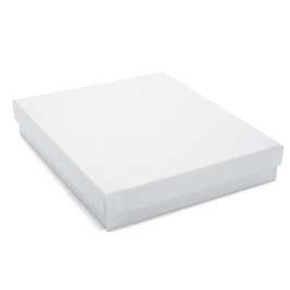 White Krome Jewelry Box (8" x 5 1/2" x 1 1/4")