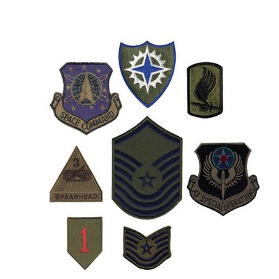 Subdued Military Patch Assortment (100 Count)