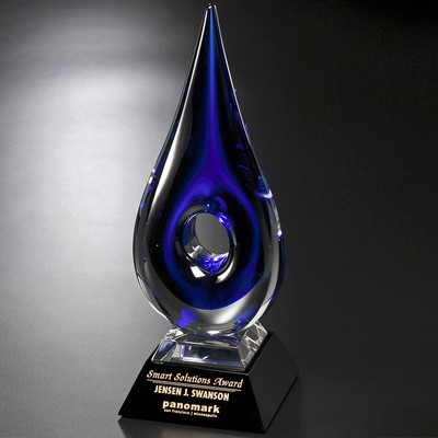 Blue Teardrop Award 14"