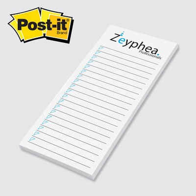 Custom Printed Post-it® Notes (2 3/4"x6") 25 Sheets