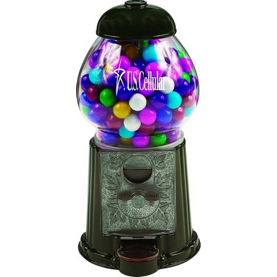 Black 9" Metal w/Glass Gumball / Candy Dispenser Machine