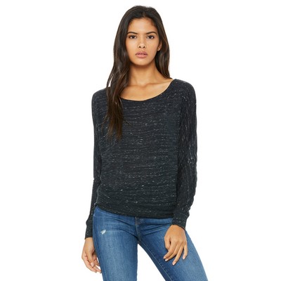 BELLA+CANVAS Ladies' Flowy Long-Sleeve Off Shoulder T-Shirt