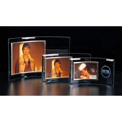 Horizontal Curved Glass Picture Frame (7"x5" Photo)