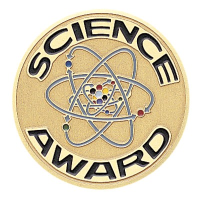 2" Science Award Etched Enameled Medallion Insert Disc