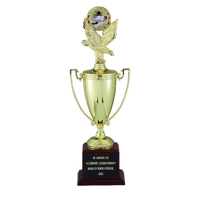 18½" Trophy w/Gold Cup Takes Figure