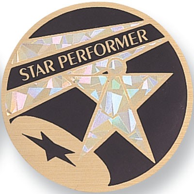 2" Star Performer Mylar Medallion Insert Disc