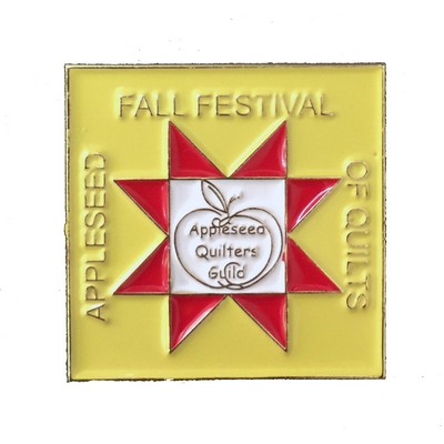 Soft Enamel Die Struck Lapel Pin w/ Iron Base (1")