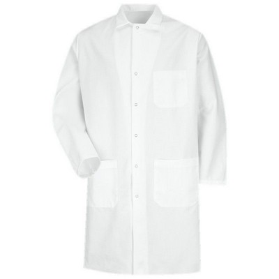 Red Kap™ Gripper Front Traditional Fit Butcher Coat - White