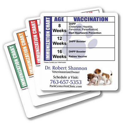 Health & Safety Dog Immunization Schedule Magnet