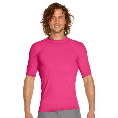 Adult Short Sleeve Rash Guard - Pink