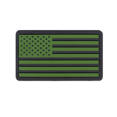 PVC Patches W/Hook Back (Olive Drab/Silver)